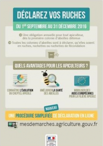 Déclaration de ruches 2016
